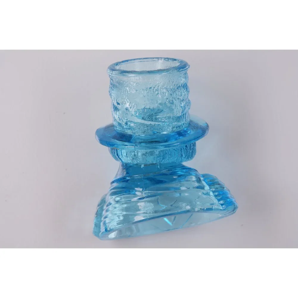 Rare c1890 EAPG Figural toothpick Man with top hat in blue